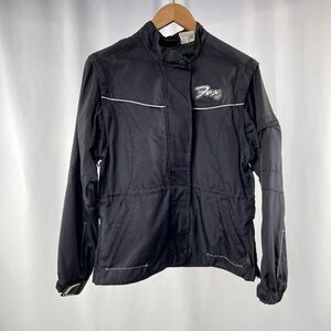 Fox Racing‎ Dakota Full Zip Nylon Moto Jacket in Black Size Medium